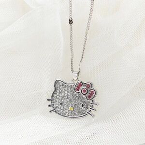 ⭐️ New Luxury Hello Kitty Crystal Pendant  Necklace